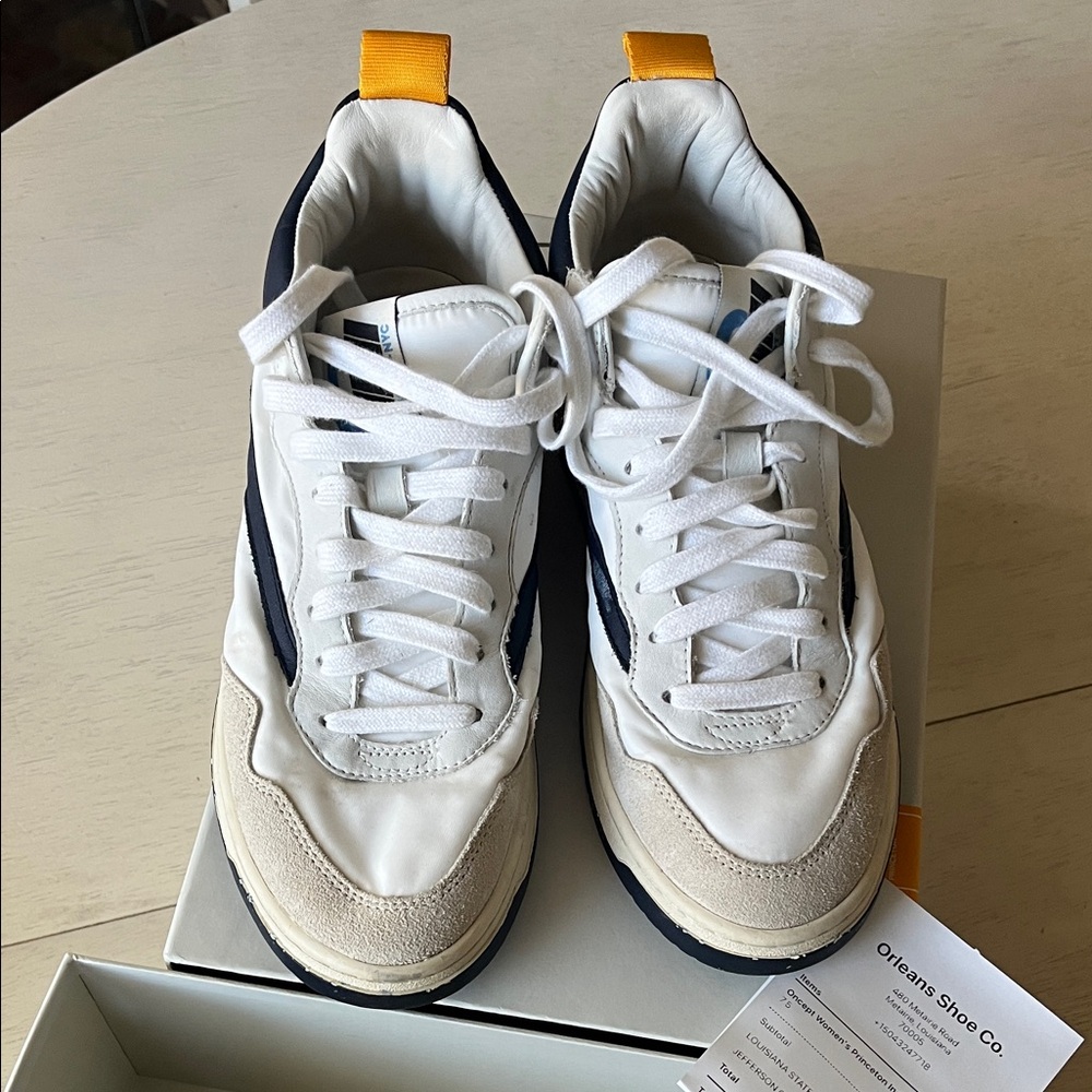 Oncept Women’s “Princeton” mid top sneaker in Indigo